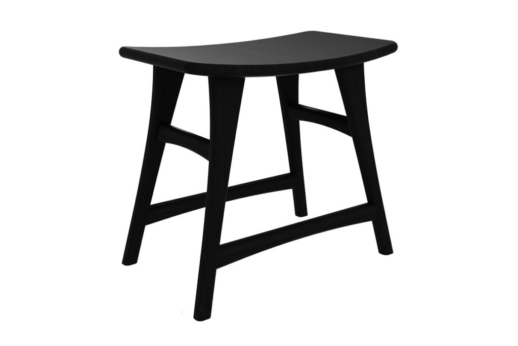 Black stained oak - Osso stool made by Ethnicraft