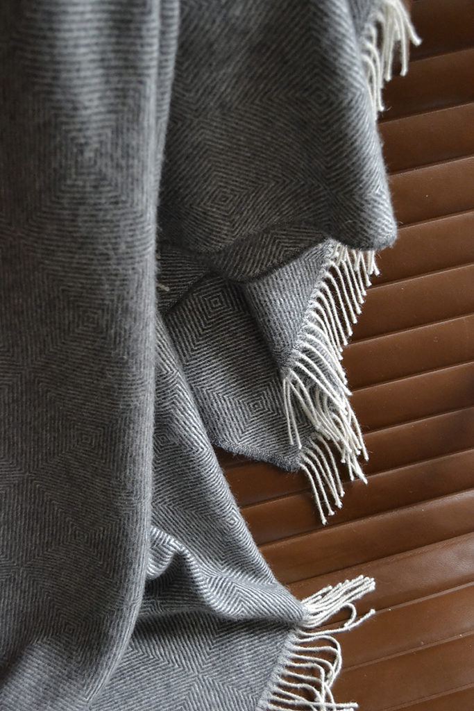 Bronte - Alpaca throw - herringbone