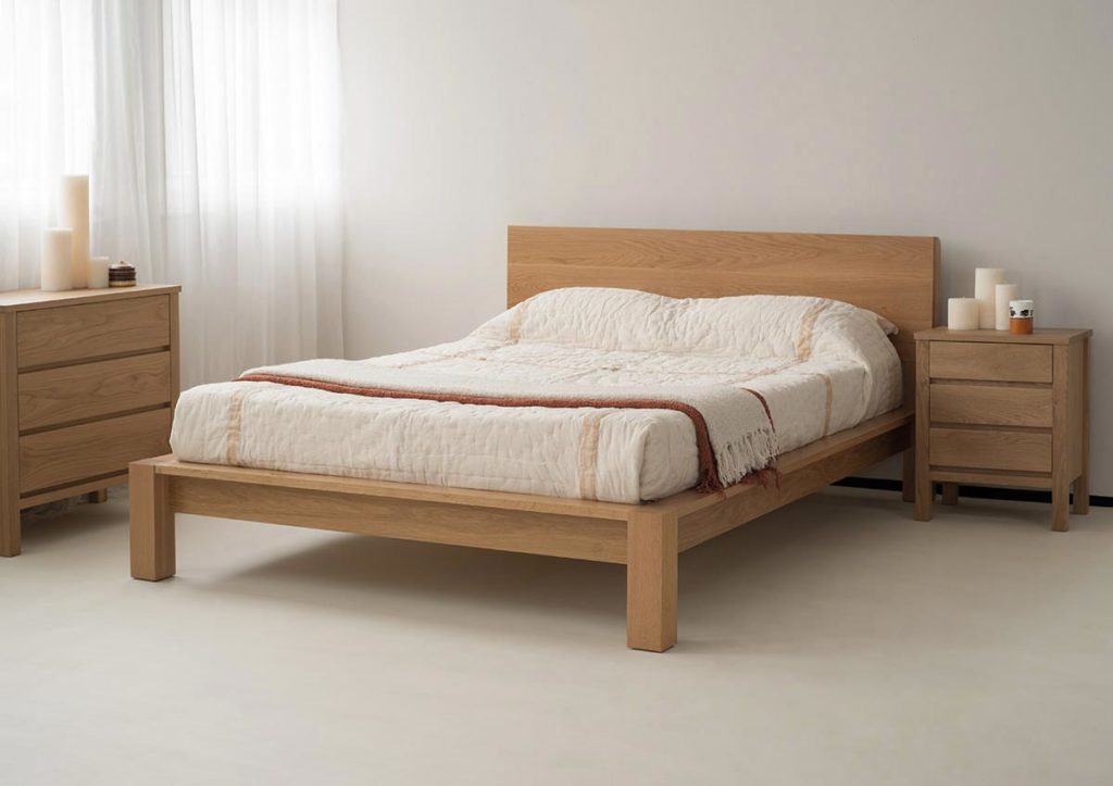 Ocean a contemporary chunky solid Wooden Bed