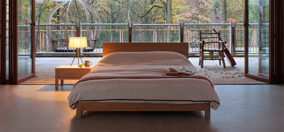 Sonora contemporary wooden bed from the Natural Bed Company