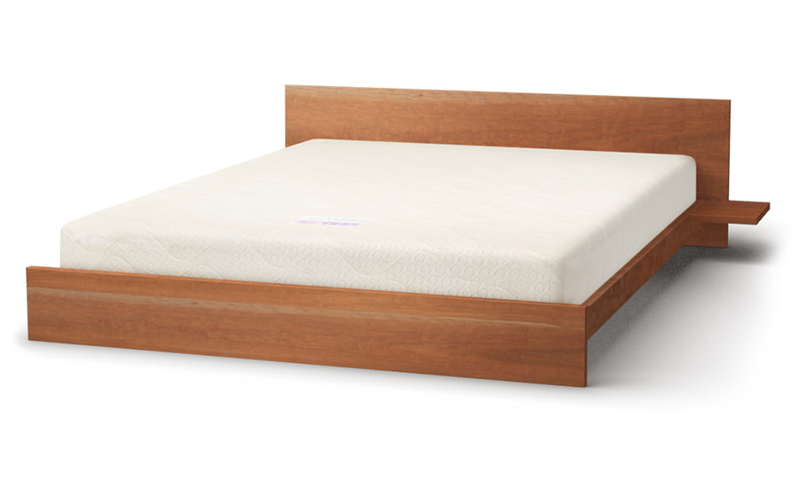 this is how the wooden Kulu bed looks in cherry