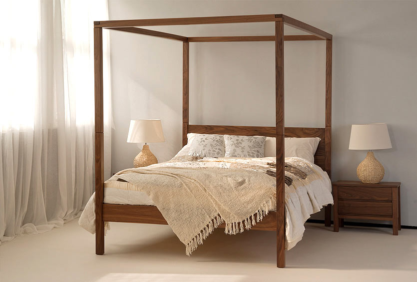 orchid contemporary solid wood four poster bed