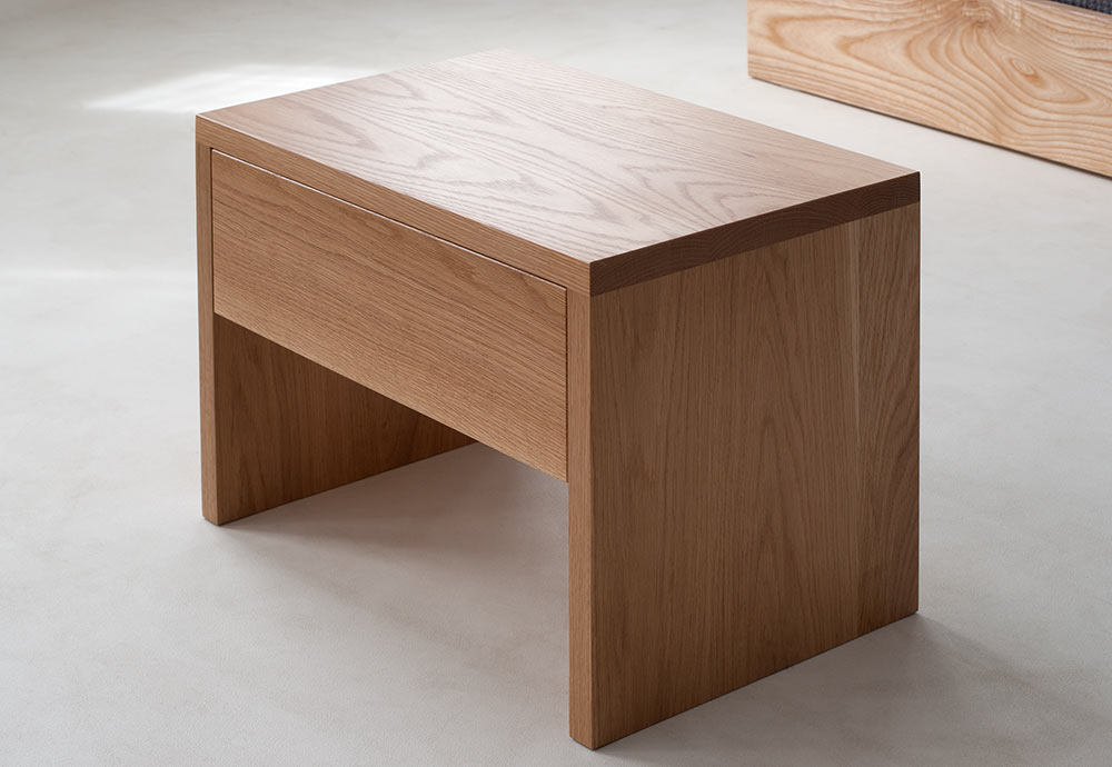 The Kyoto hand made bedside table with handy storage drawer