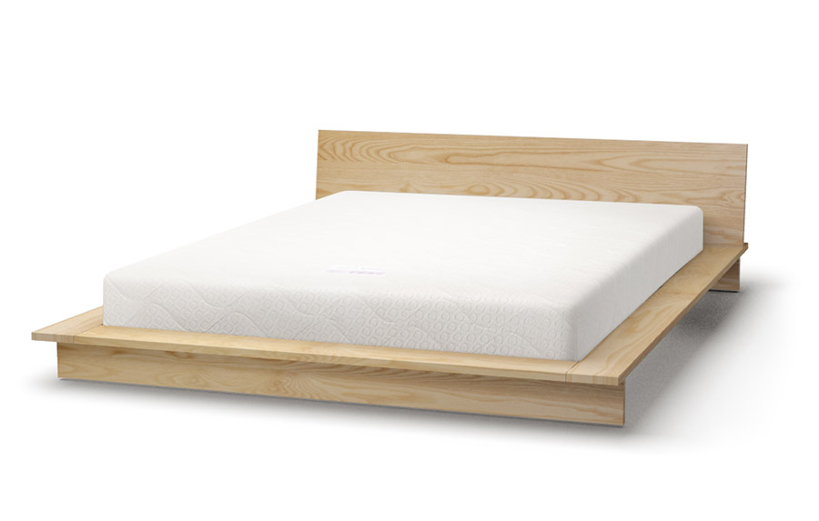 How the Oregon platform bed looks in maple