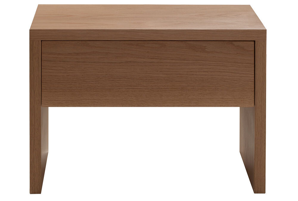 Designed to match our Kyoto bed the Kyoto bedside drawer table is shown in oak