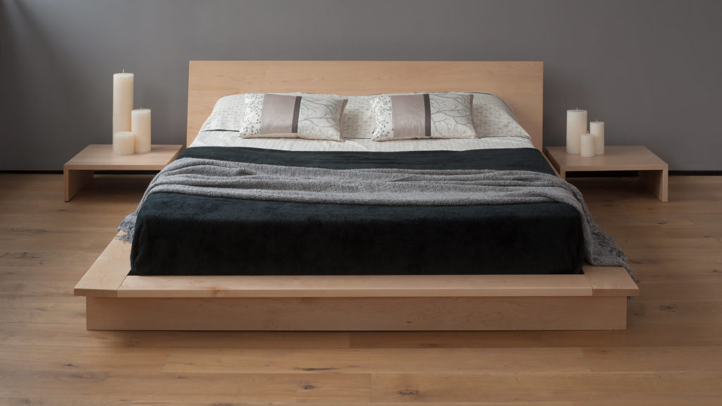 Oregon a low solid wood loft style bed available to order in a choice of wood