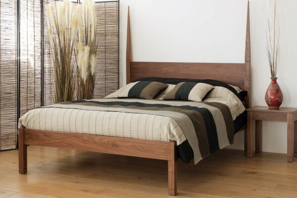 Togo - Exotic Style Wood Bed - pictured in solid walnut