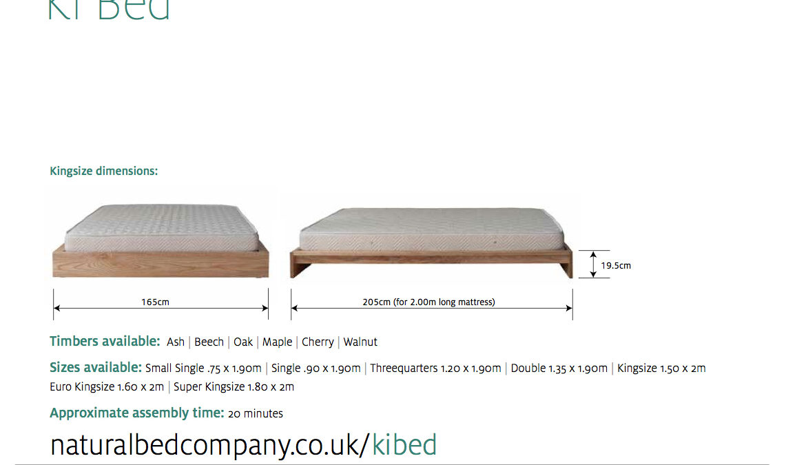 Ki wooden bed dimensions and size options