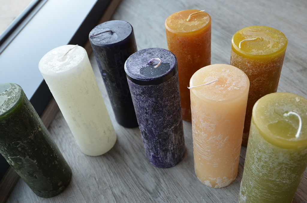 melt scented candles - tall & thin