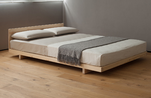 Low platform style solid wooden bed - The Kobe - great for rooms with low ceilings