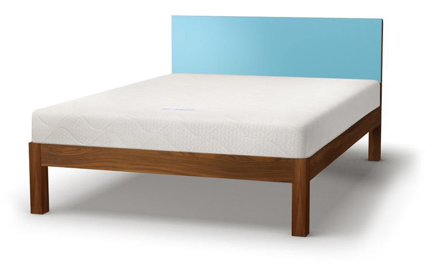 Tao coloured headboard bed in walnut