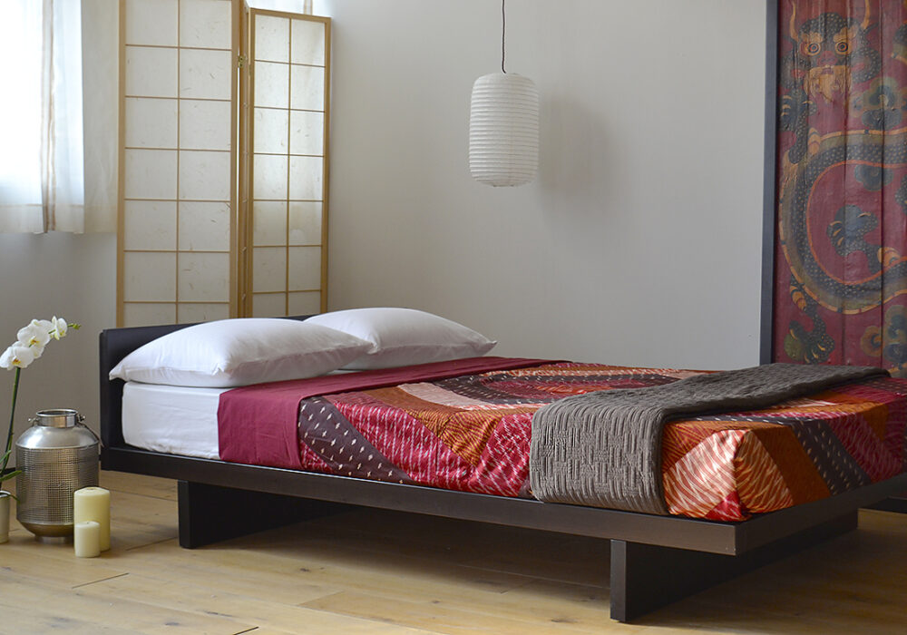 Kyoto Japanese Bed with Headboard Natural Bed Company