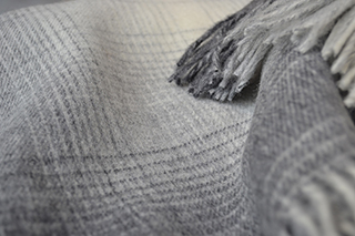 grey soft check throw