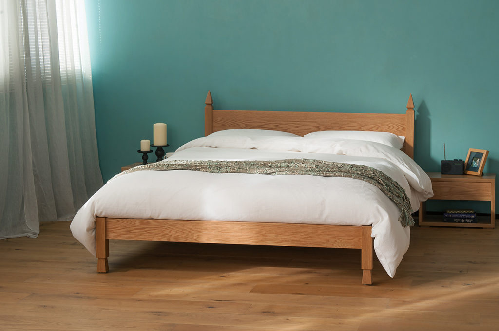 Mandalay Indian style solid wooden bed here made from Oak