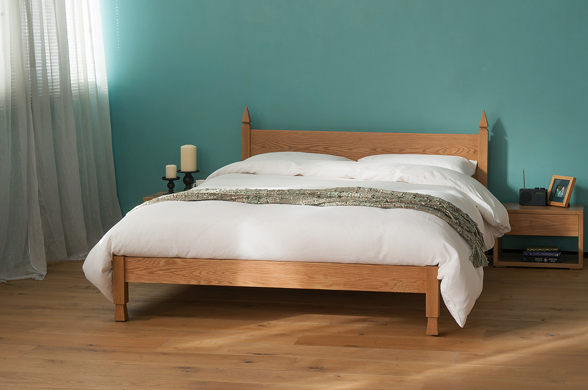 Mandalay Indian style solid wooden bed here made from Oak