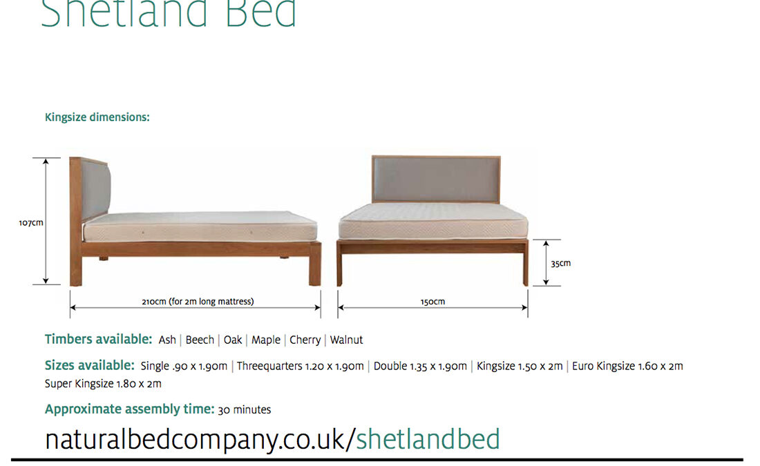 shetland wooden bed dimensions and size options