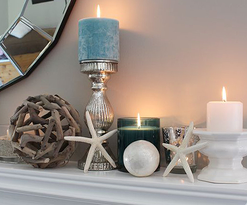 coastal accessories - candles and rustic homewares