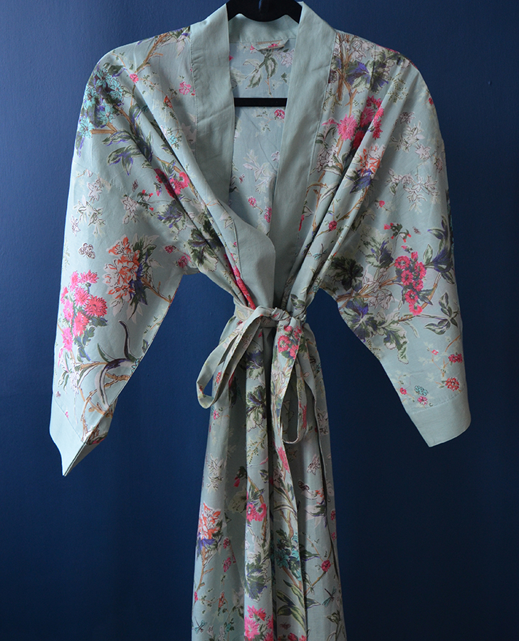 duck egg blue kimono