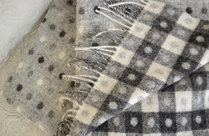 bronte grey spots throw