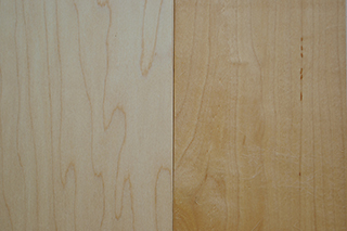 solid maple - natural & clear