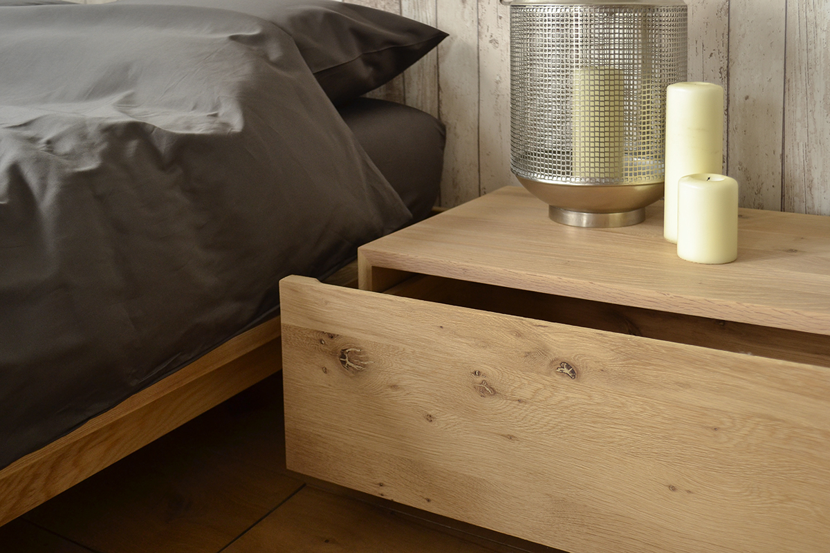 Madra bedside drawer unit - open