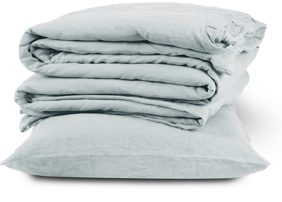 linen bedding bundle duck egg