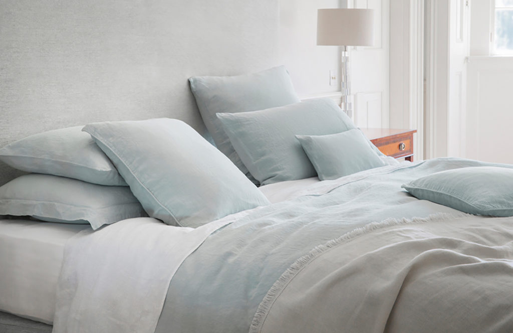 linen bedding duck-egg