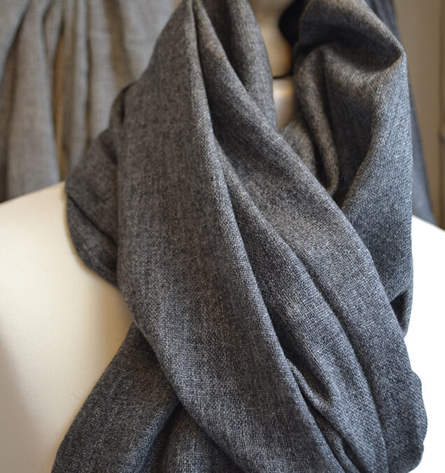 dark grey cashmere scarf