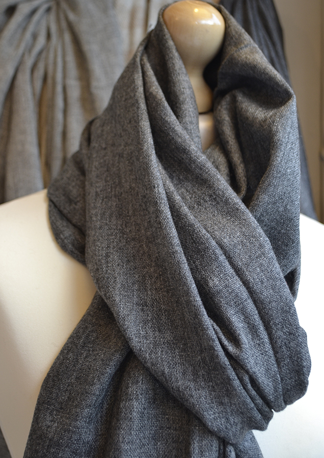 dark grey cashmere scarf