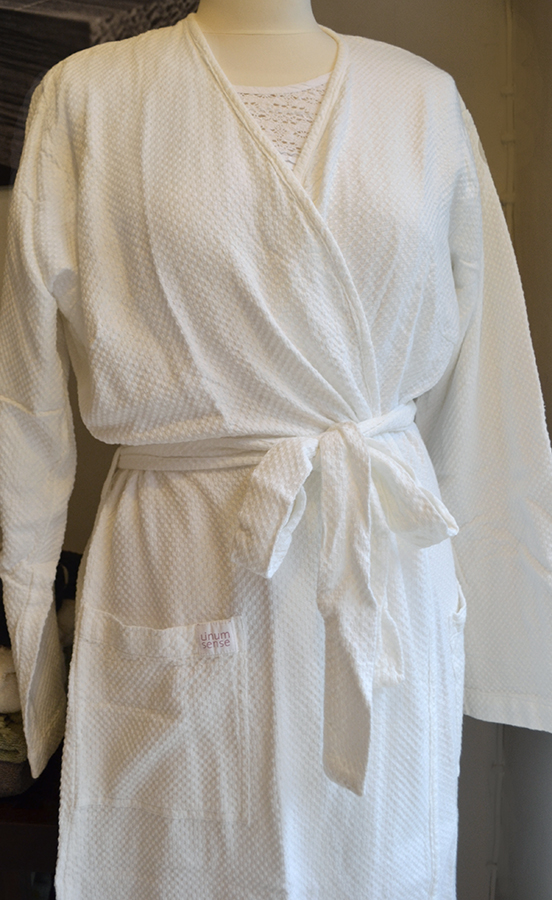 linum kimono robes - ivory