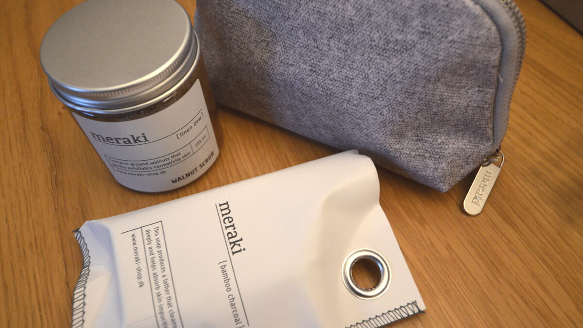 Meraki cleansing set - soap, scrub and wash bag