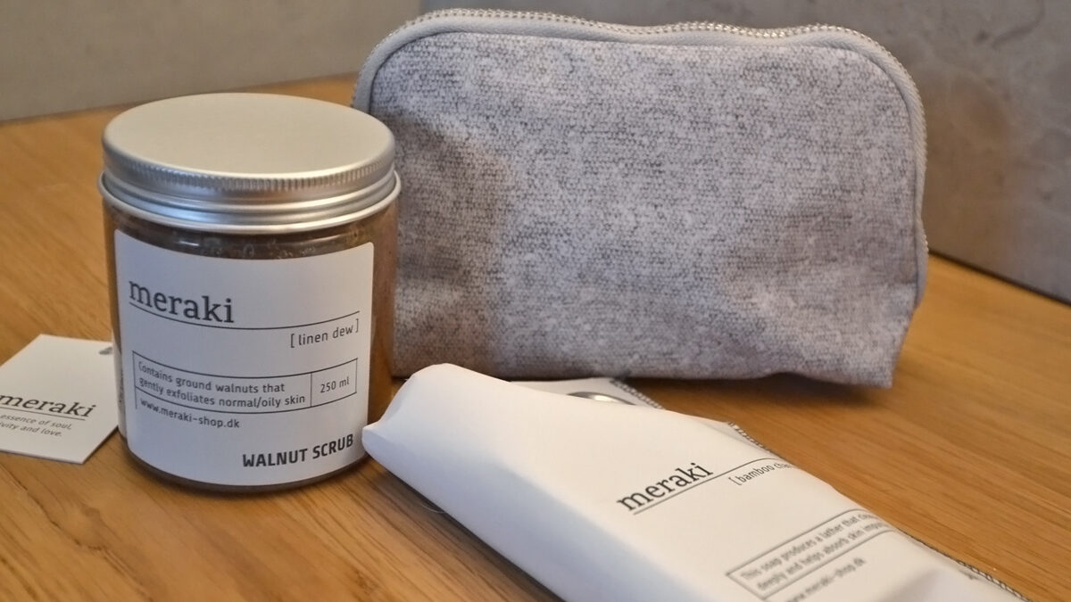 Meraki cleansing set - soap, scrub and wash bag