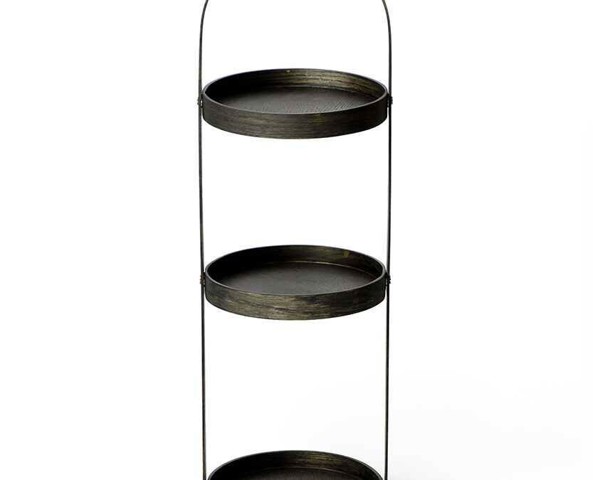 web round caddy 3 tray mezza front