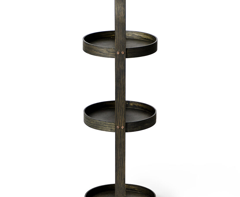 web round caddy 3 tray mezza side