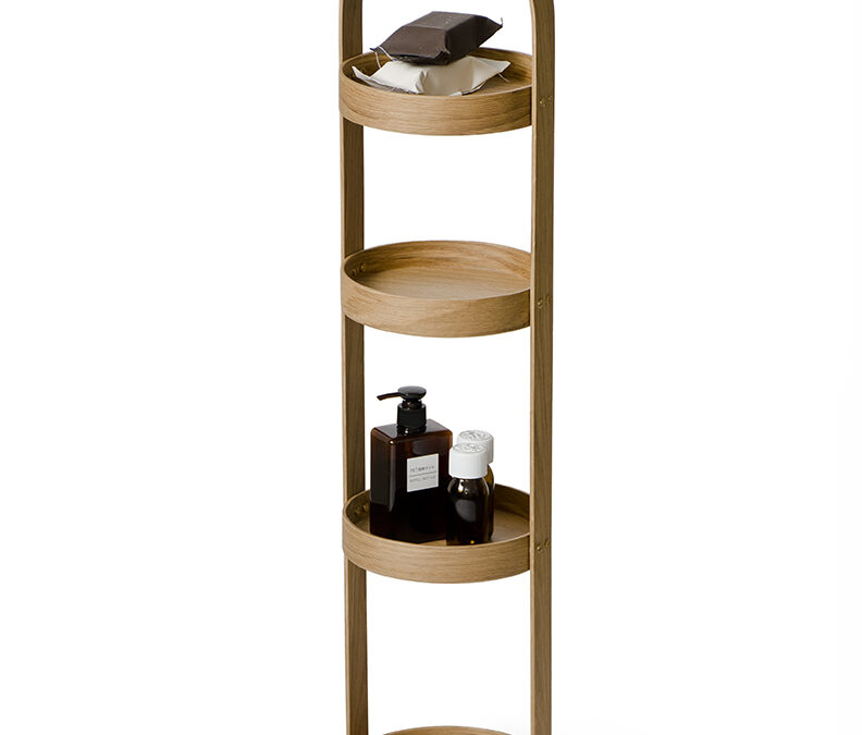 oak storage caddy - 4 tier