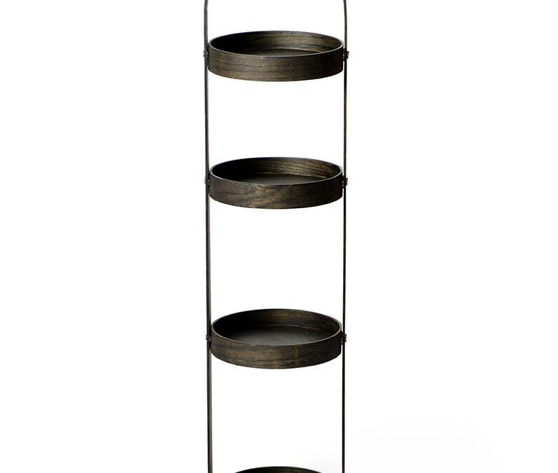 web round caddy 4 tray mezza front