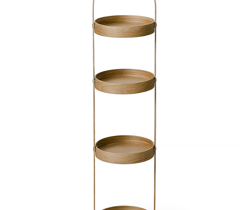 web round caddy 4 tray mezza front