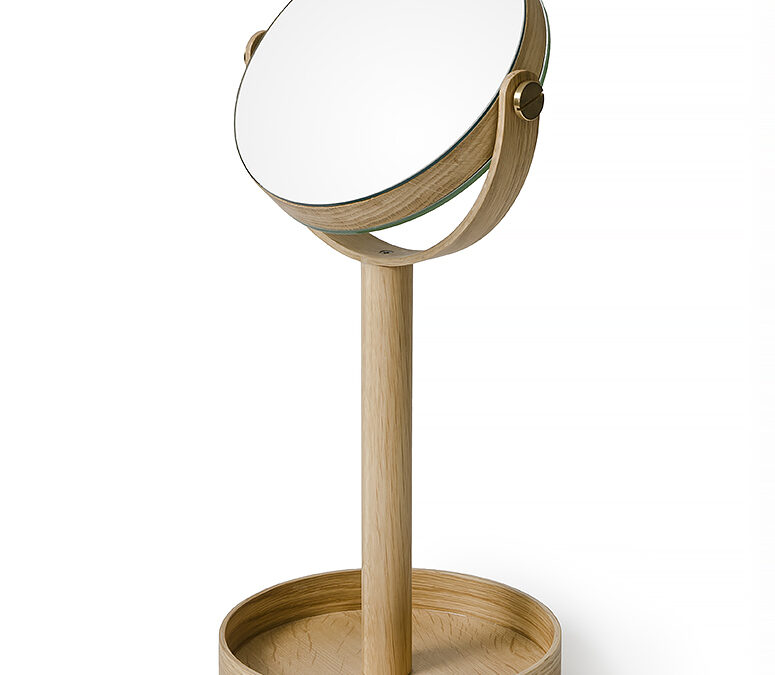 magnify mirror - light oak