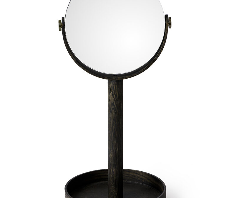 magnify mirror - dark oak