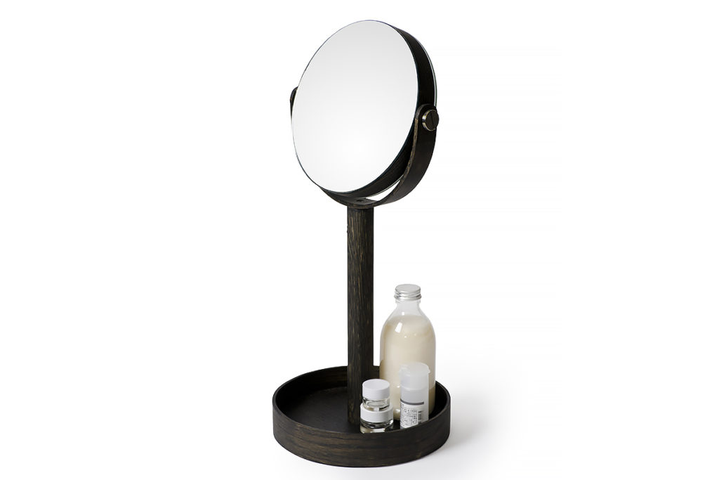 magnify mirror - dark oak