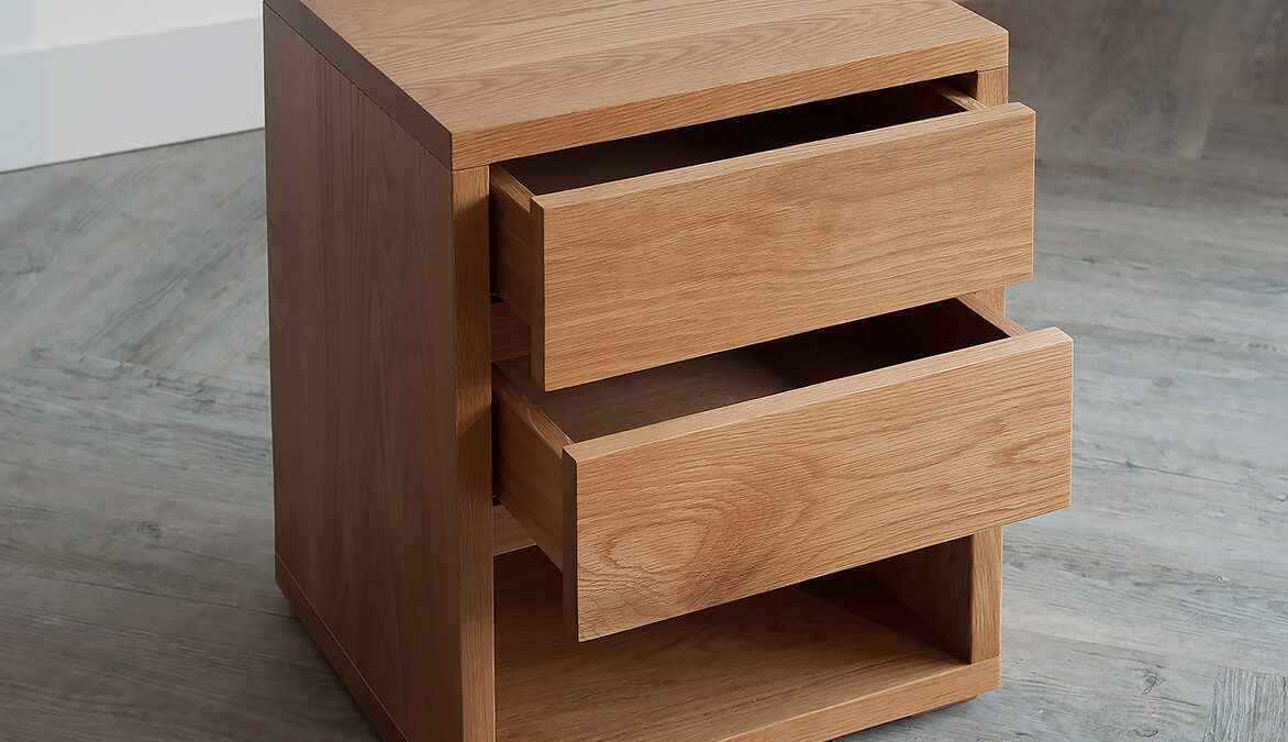 black lotus 2-drawer bedside-open-2