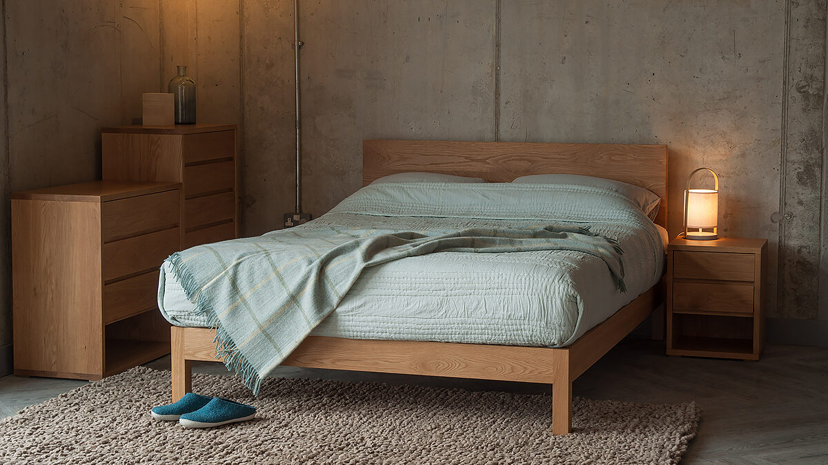 Cube by Black Lotus a contemporary collection of bedroom storage chests in Oak or Walnut