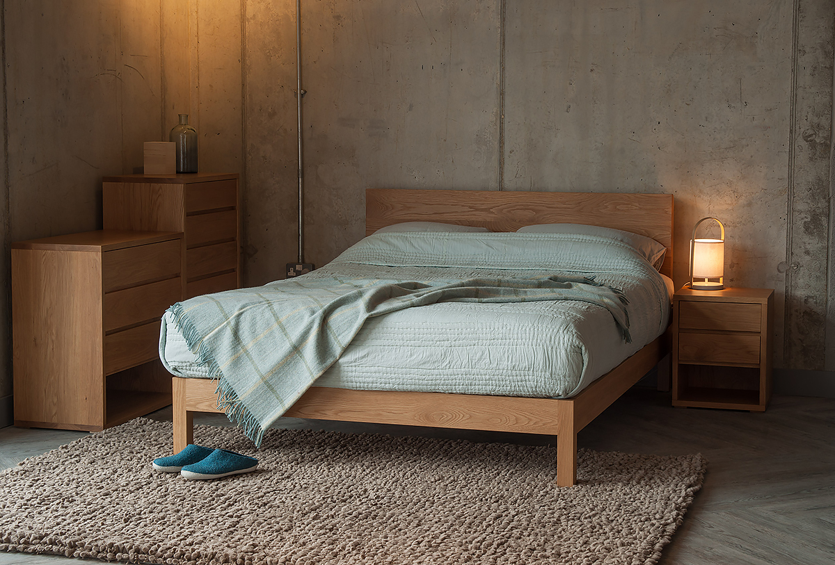 Cube by Black Lotus a contemporary collection of bedroom storage chests in Oak or Walnut