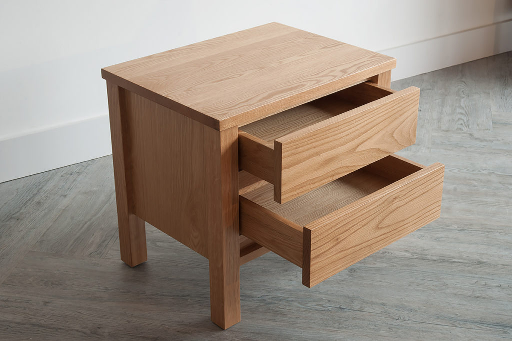 shaker 2-drawer bedside-open