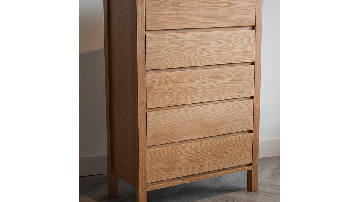 shaker-style 5-drawer chest