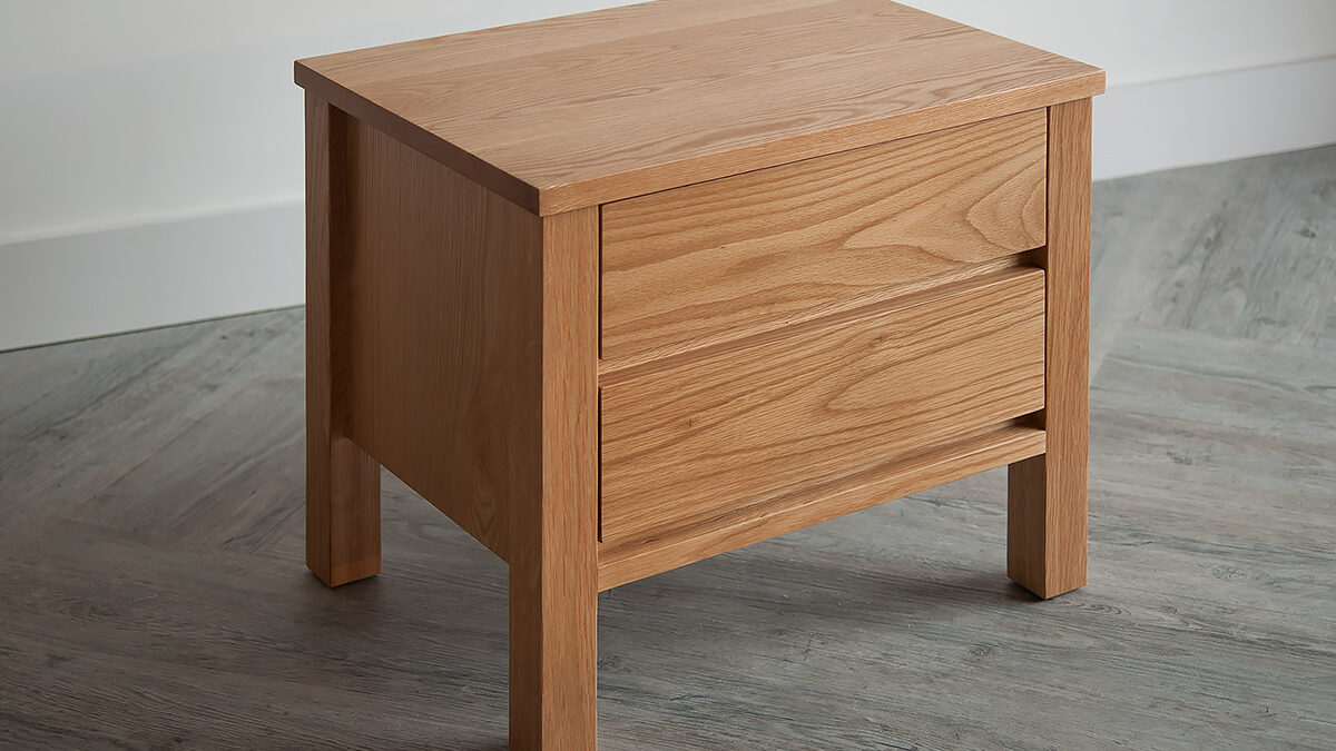 shaker style 2-drawer bedside