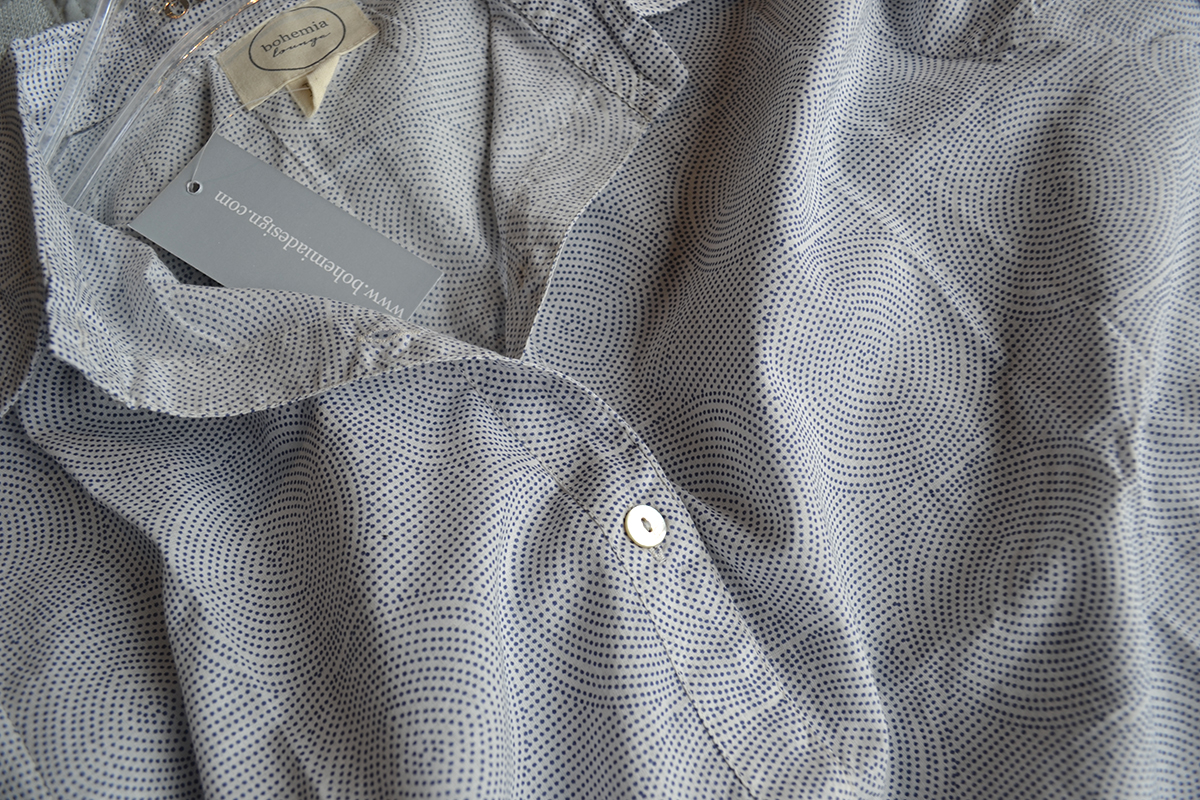 Spirals | Pale Blue Nightshirt | Nightwear | Natural Bed Company