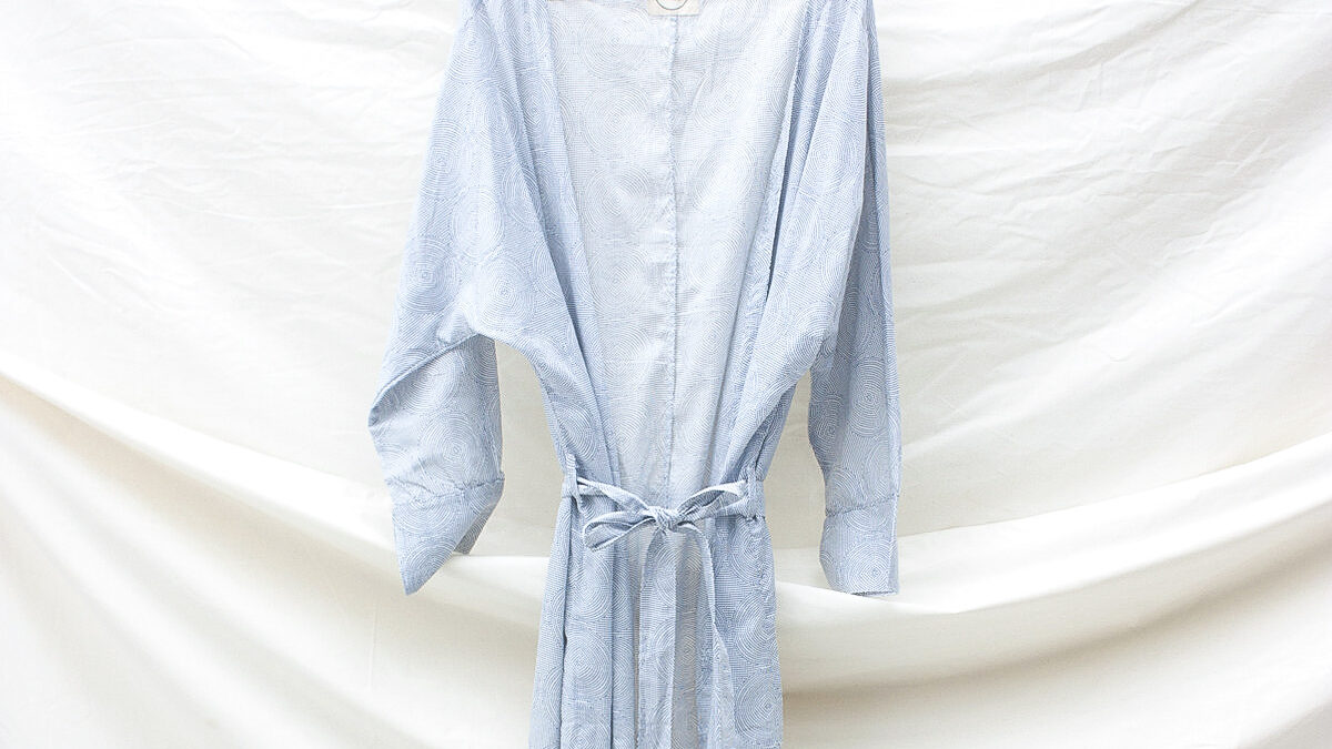 long length cotton robe - spirals