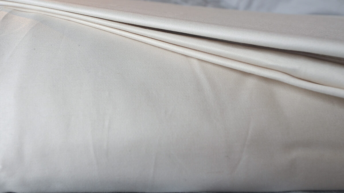 certified organic cotton undyed unbleached bedding with a sateen finish