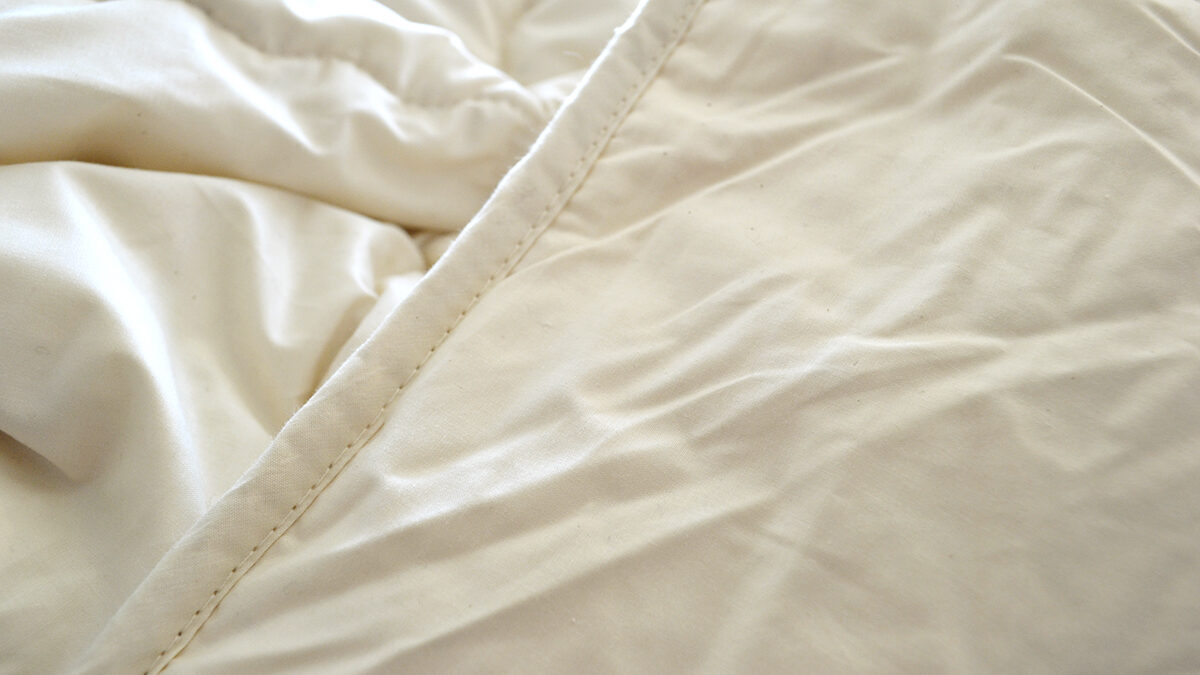 GOTS and Soil Association Certified organic cotton-filled duvet suitable for Vegans